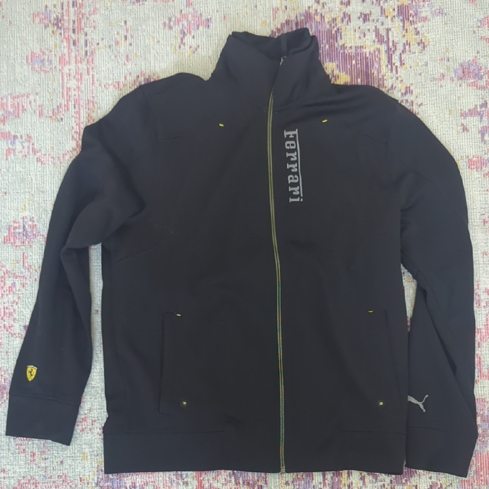 Ferrari Black Performance Jacket with Standing Collar